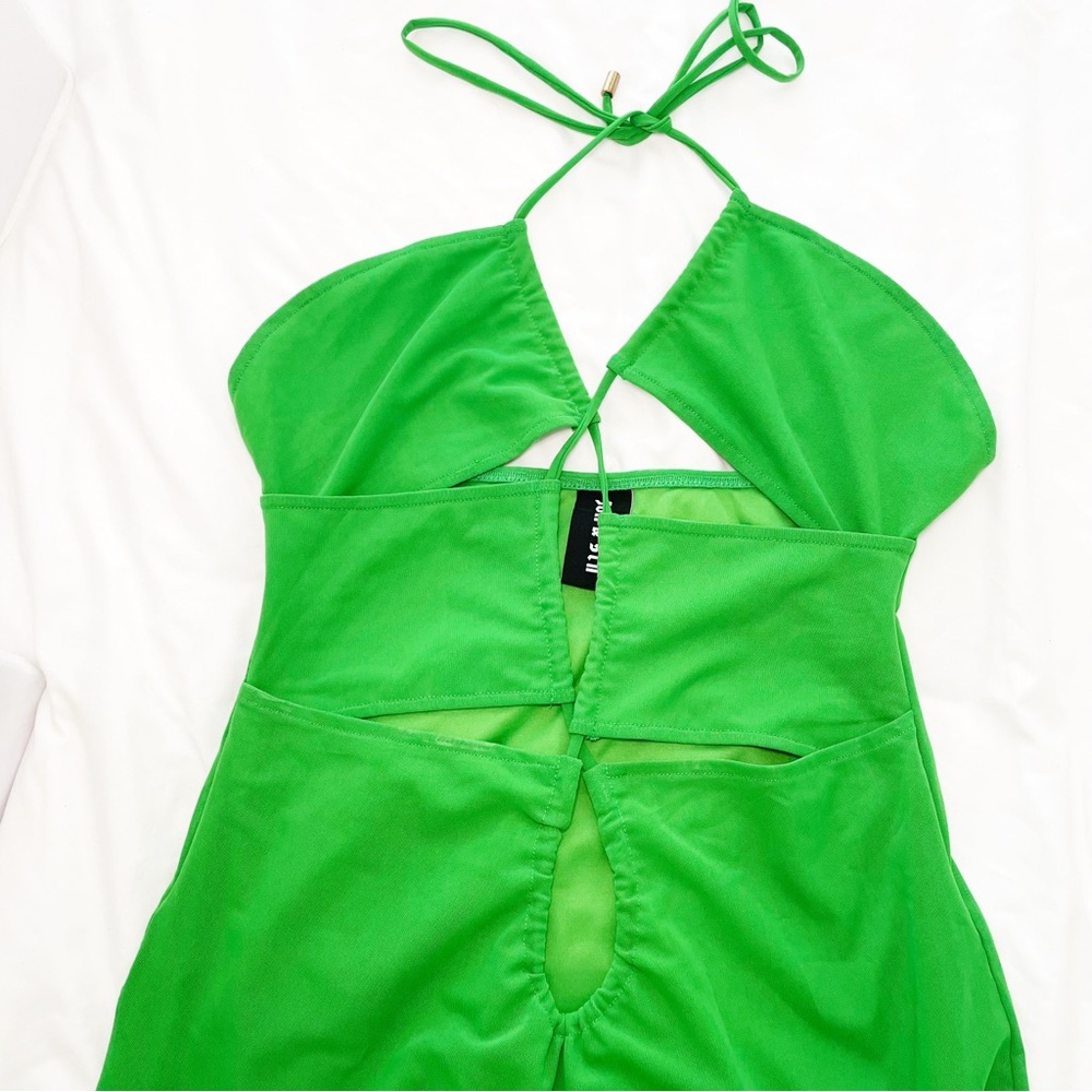 Bright Green Cutout Maxi Dress M